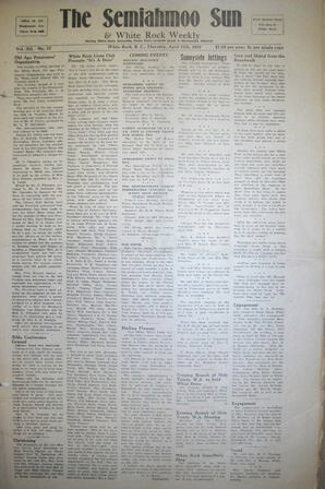 The Semiahmoo Sun and White Rock Weekly, April 13, 1950 (Page 1)