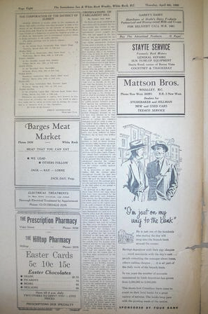 The Semiahmoo Sun and White Rock Weekly, April 06, 1950 (Page 8)