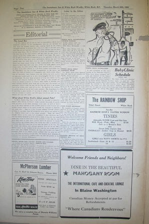 The Semiahmoo Sun and White Rock Weekly, March 30, 1950 (Page 2)