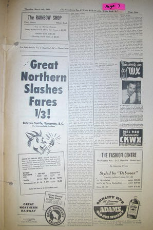 The Semiahmoo Sun and White Rock Weekly, March 09, 1950 (Page 7)