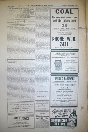 The Semiahmoo Sun and White Rock Weekly, March 09, 1950 (Page 2)