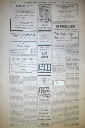 The Semiahmoo Sun and White Rock Weekly, February 23, 1950 (Page 10)