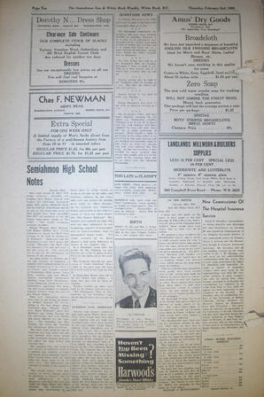 The Semiahmoo Sun and White Rock Weekly, February 02, 1950 (Page 10)