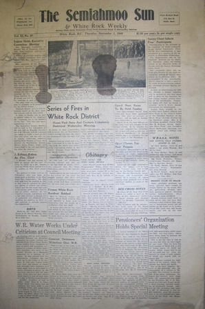 The Semiahmoo Sun and White Rock Weekly, September 01, 1949 (Page 1)