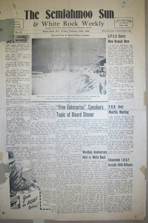 The Semiahmoo Sun and White Rock Weekly, February 25, 1949 (Page 1)