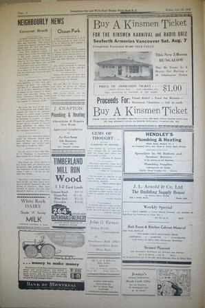 The Semiahmoo Sun and White Rock Weekly, July 23, 1948 (Page 4)