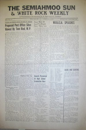 The Semiahmoo Sun and White Rock Weekly, July 09, 1948 (Page 1)