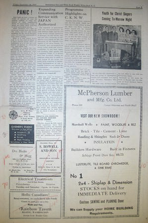 The Semiahmoo Sun and White Rock Weekly, September 26, 1947 (Page 3)