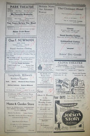 The Semiahmoo Sun and White Rock Weekly, September 19, 1947 (Page 10)