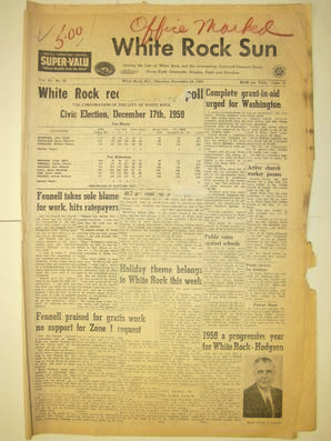 The White Rock Sun, December 24, 1959 (Page 1)