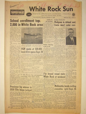 The White Rock Sun, September 17, 1959 (Page 1)