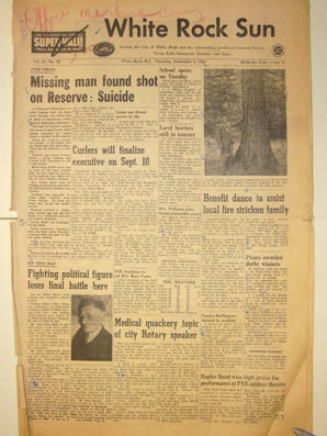 The White Rock Sun, September 03, 1959 (Page 1)