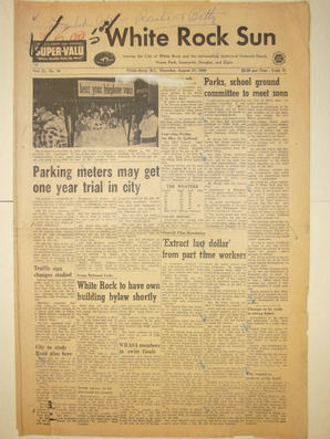 The White Rock Sun, August 27, 1959 (Page 1)