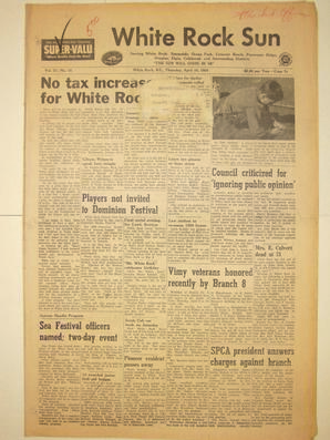 The White Rock Sun, April 16, 1959 (Page 1)