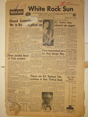 The White Rock Sun, January 22, 1959 (Page 1)
