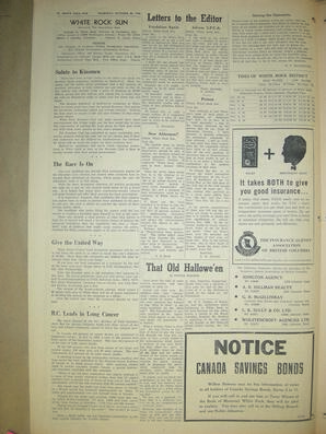 The White Rock Sun, October 30, 1958 (Page 12)