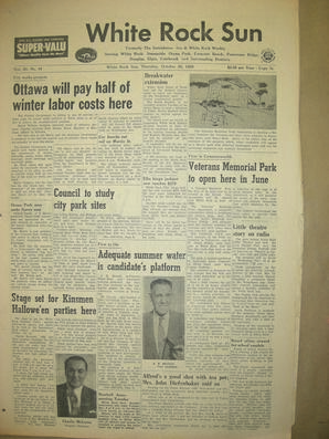 The White Rock Sun, October 30, 1958 (Page 1)