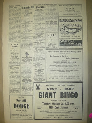 The White Rock Sun, October 23, 1958 (Page 8)