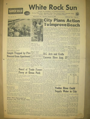 The White Rock Sun, August 21, 1958 (Page 1)