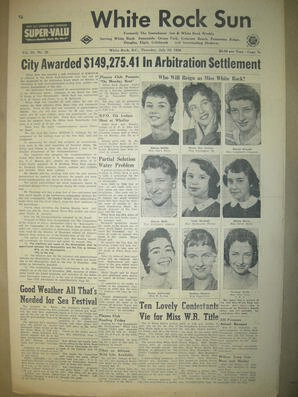 The White Rock Sun, July 10, 1958 (Page 1)