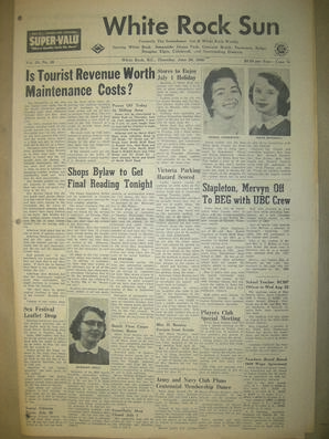 The White Rock Sun, June 26, 1958 (Page 1)