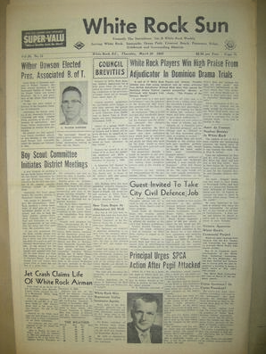 The White Rock Sun, March 20, 1958 (Page 1)
