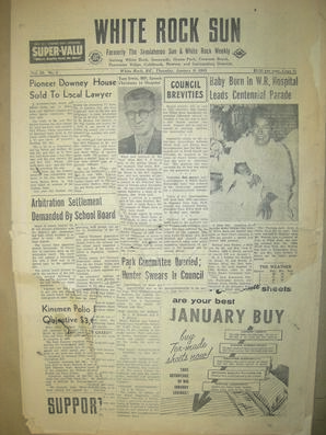 The White Rock Sun, January 09, 1958 (Page 1)