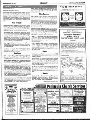 The Peninsula News Review Wed, April 18, 2001 (Page 31)