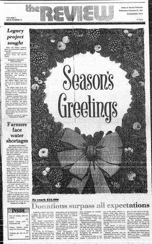The Review Wed, December 25, 1985 (Page 1)