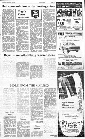 The Review Wed, September 18, 1985 (Page 5)