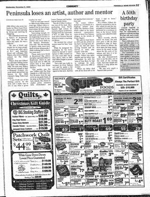 The Peninsula News Review Wed, December 6, 2000 (Page 13)