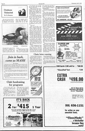 The Review Wed, April 3, 1985 (Page 16)