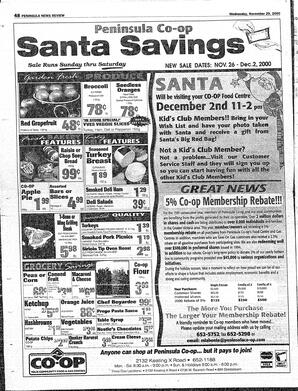 The Peninsula News Review Wed, November 29, 2000 (Page 4)