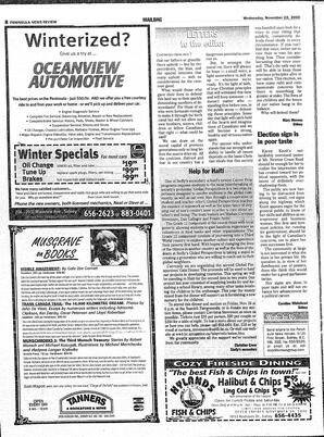 The Peninsula News Review Wed, November 22, 2000 (Page 10)