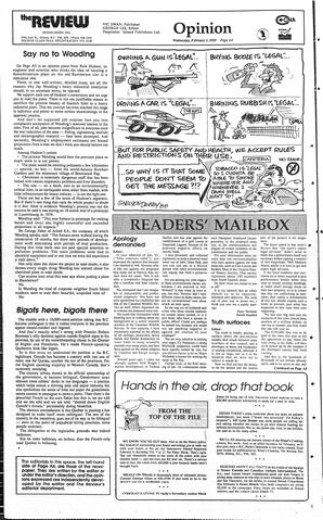 The Review Wed, February 1, 1989 (Page 4)