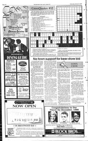 The Review Wed, January 25, 1989 (Page 10)