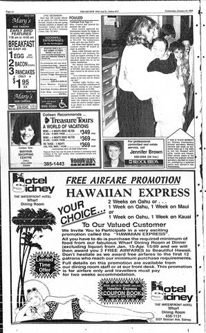 The Review Wed, January 18, 1989 (Page 2)