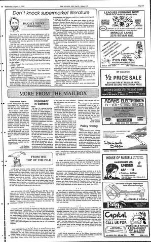 The Review Wed, August 31, 1988 (Page 5)