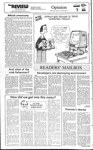 The Review Wed, February 24, 1988 (Page 4)