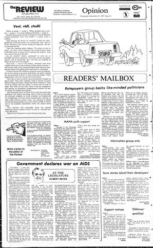 The Review Wed, September 23, 1987 (Page 4)