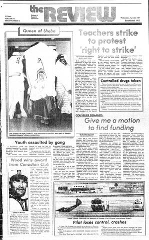The Review Wed, April 22, 1987 (Page 1)