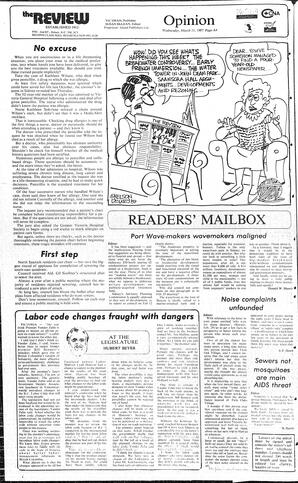 The Review Wed, March 11, 1987 (Page 4)