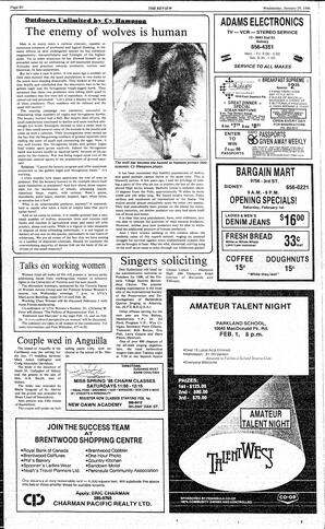 The Review Wed, January 29, 1986 (Page 18)