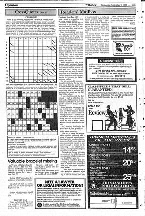 The Review Wed, September 6, 1989 (Page 22)