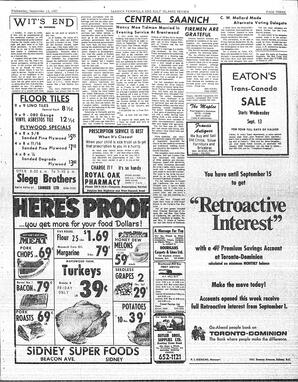 Saanich Peninsula And Gulf Islands Review Wed, September 13, 1967 (Page 3)