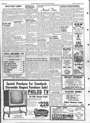 Saanich Peninsula And Gulf Islands Review Wed, August 3, 1966 (Page 2)