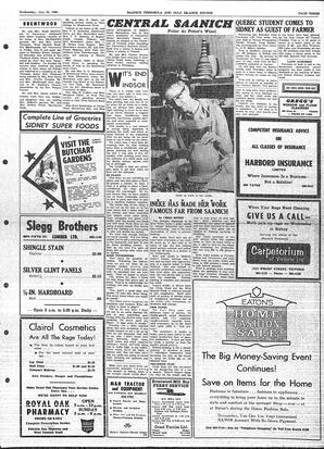 Saanich Peninsula And Gulf Islands Review Wed, July 20, 1966 (Page 3)