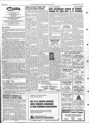 Saanich Peninsula And Gulf Islands Review Wed, June 1, 1966 (Page 4)