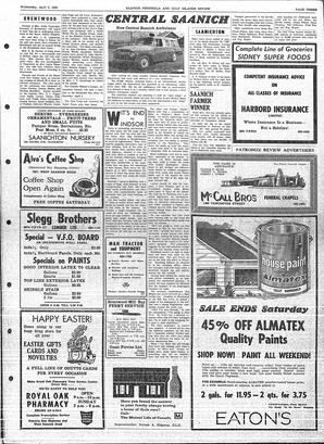 Saanich Peninsula And Gulf Islands Review Wed, April 6, 1966 (Page 3)