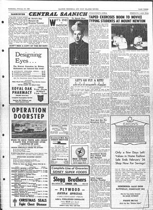 Saanich Peninsula And Gulf Islands Review Wed, February 23, 1966 (Page 3)